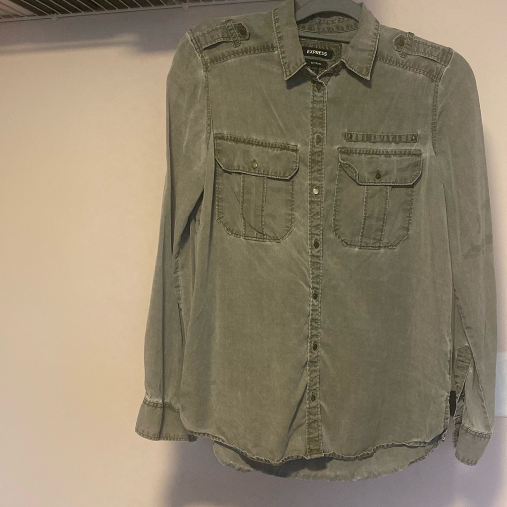 Army Green Button Down